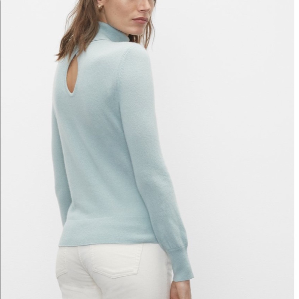 CLUB MONACO keyhole cashmere sweater